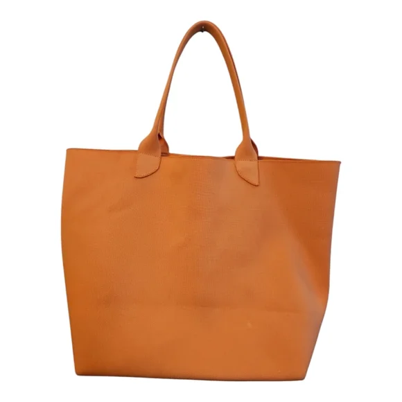 Rothy's The Lightweight Tote Shoulder Bag In Clementine Orange - Picture 2 of 9